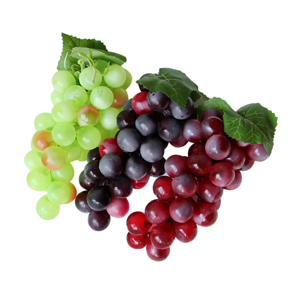 

Grapes Fruit Artificial Realistic Clusters Pretend Toys Vinesbunch Decorative Ornament Fake Simulation Cluster Bundles Grape
