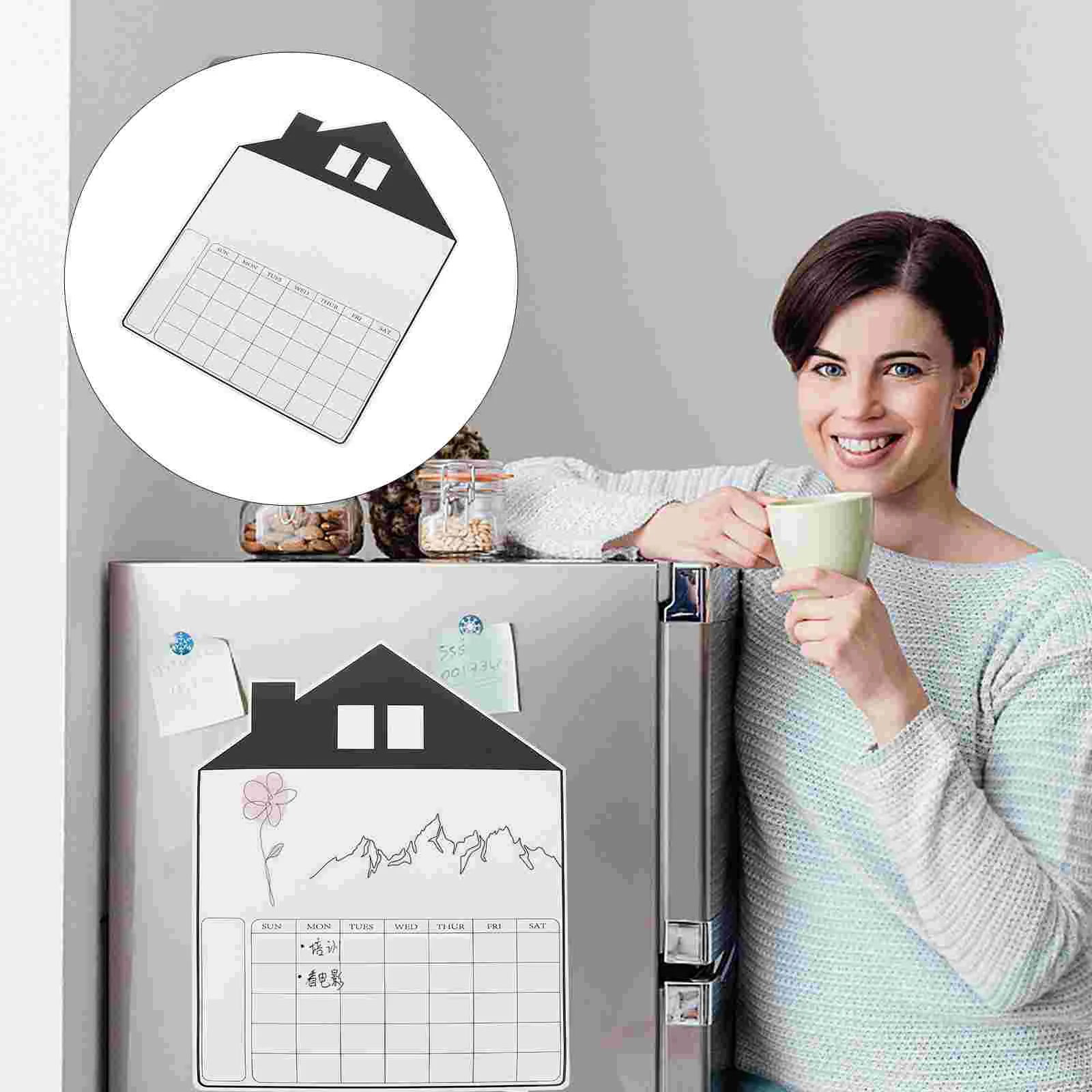 

Стираемая доска с календарем, магнитная доска для холодильника, белая доска для холодильника