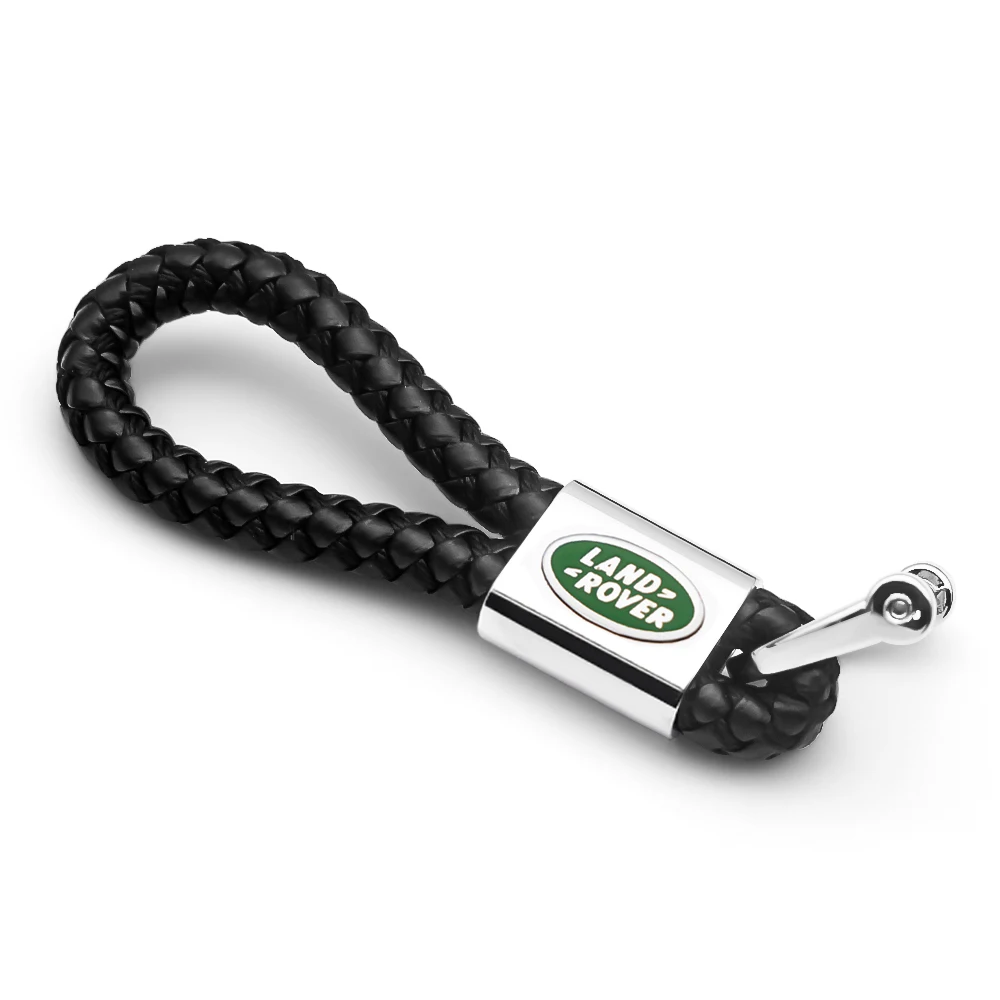 

New Accessories Car Braided Keychain Car Logo Keychain Keyring For Land Rover Discovery Defender Range Rover Evoque SV SVR Velar