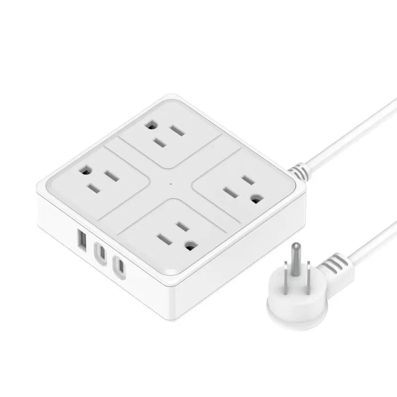 Удлинительный плоский удлинитель 1 2 м для защиты от перенапряжения 15 футов с 4