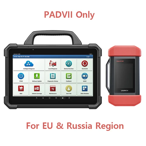 Russian Version Русская версия LAUNCH X431 PAD 7 VII PAD7 PADVII Автомобильные диагностические инструменты J2534 Smartlink Автомобильный сканер Автоматическая диагностика онлайн Программирование OBD - изображение