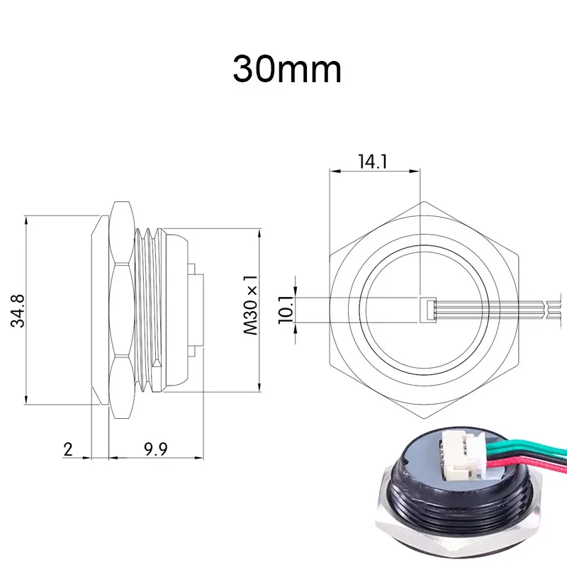

RGB светодиодный кнопочный переключатель 12В