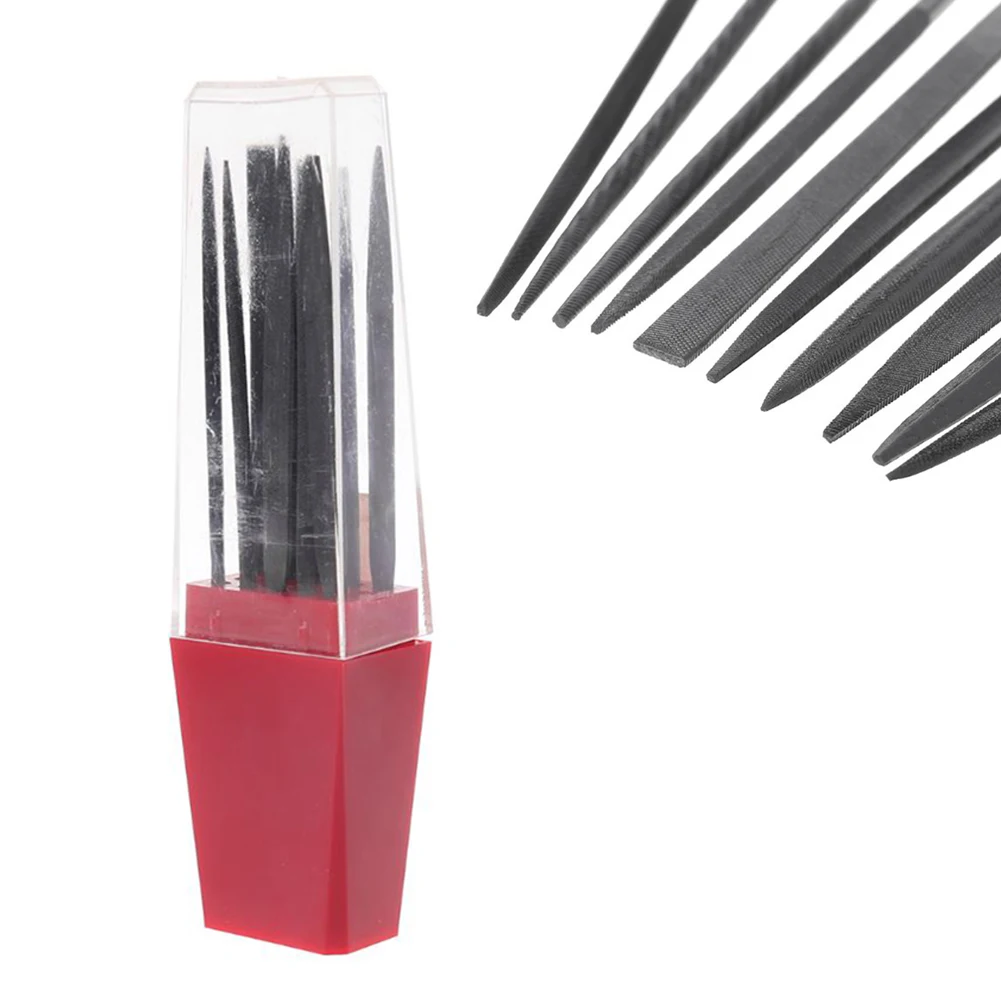 

10Pcs Set Small Needle Files Set Mini Needle File Sanding Polishing 5.51Inch Diamond Grinding Steel Wood Metal Working Milling