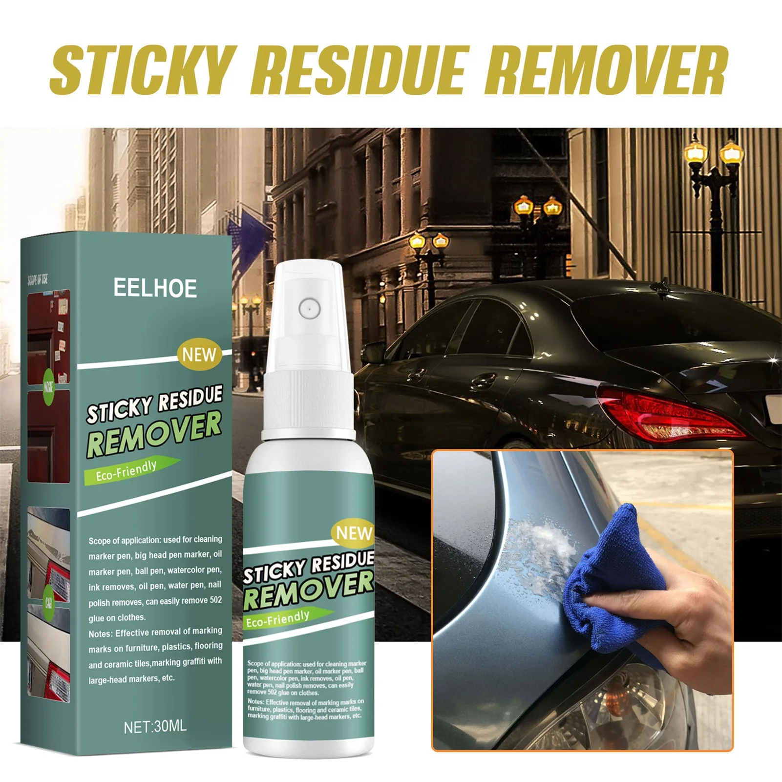 

Sticky R esidue Remover Spray Multifunctional Sticker Remover All-Purpose Cleaner Car Glass Label Cleaner Adhesive Glue Spray