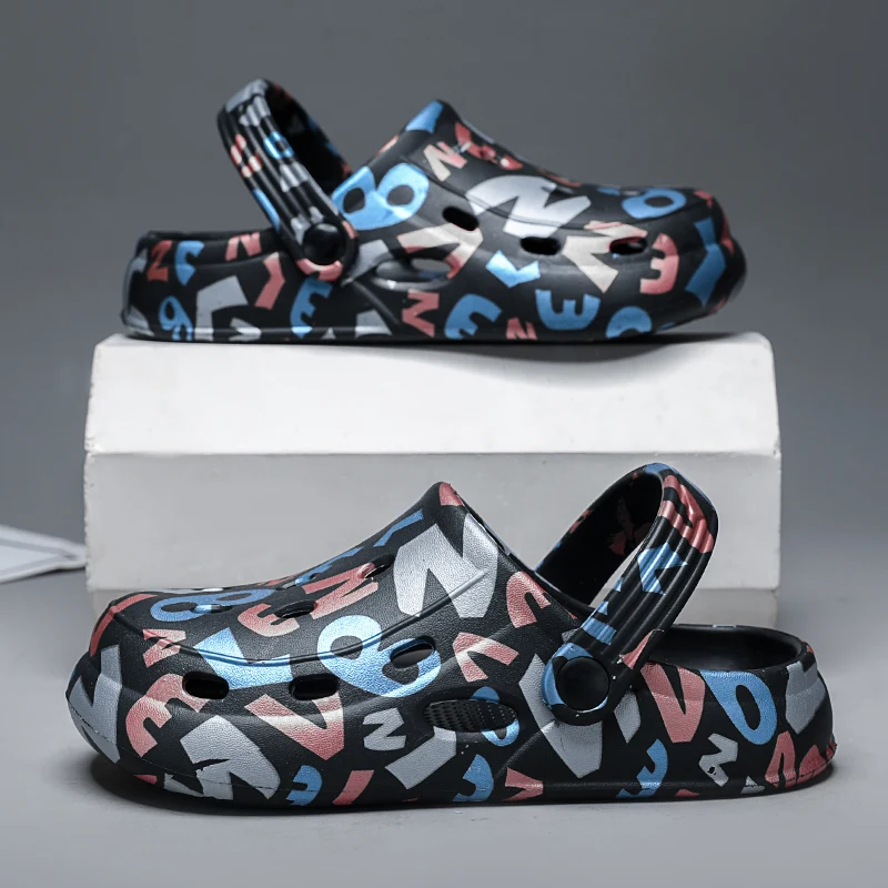 Сандалии с дырками для мужчин и женщин Нескользящие босоножки на толстой мягкой