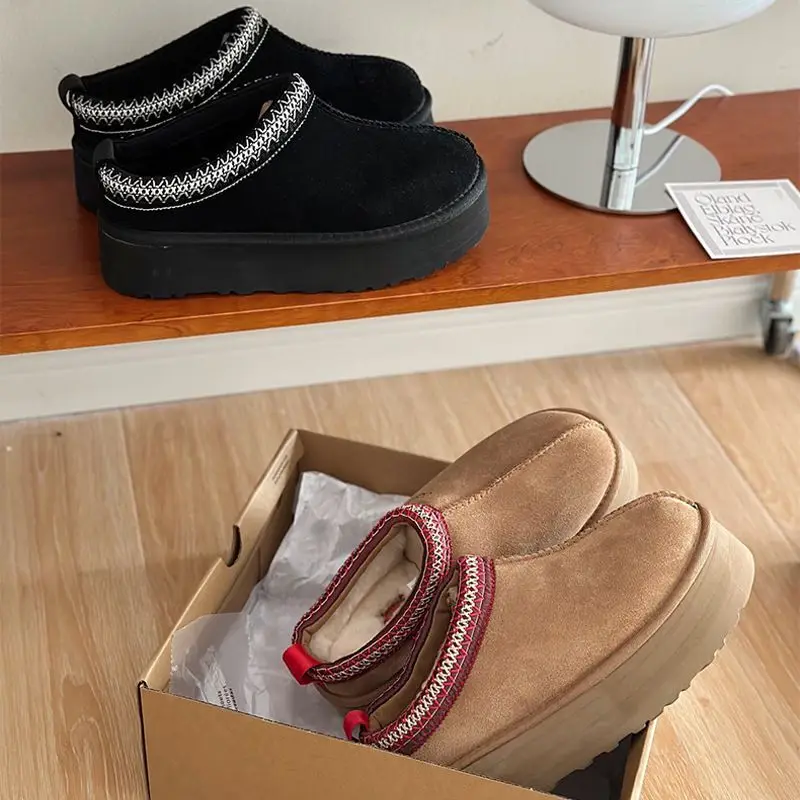 

2023 Ankle Flats Platform Women Snow Boots Suede Plush Warm Winter New Thick Fashion Shoes Chelsea Women Boots