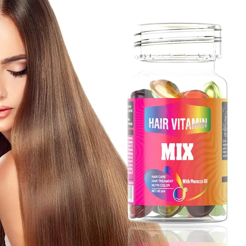 

Anti Hair Loss Hair Vitamin Capsule Essence Oil Keratin Complex Oil Smooth Silky Hair Serum Hair Mask Repair Frizz Damaged Hair