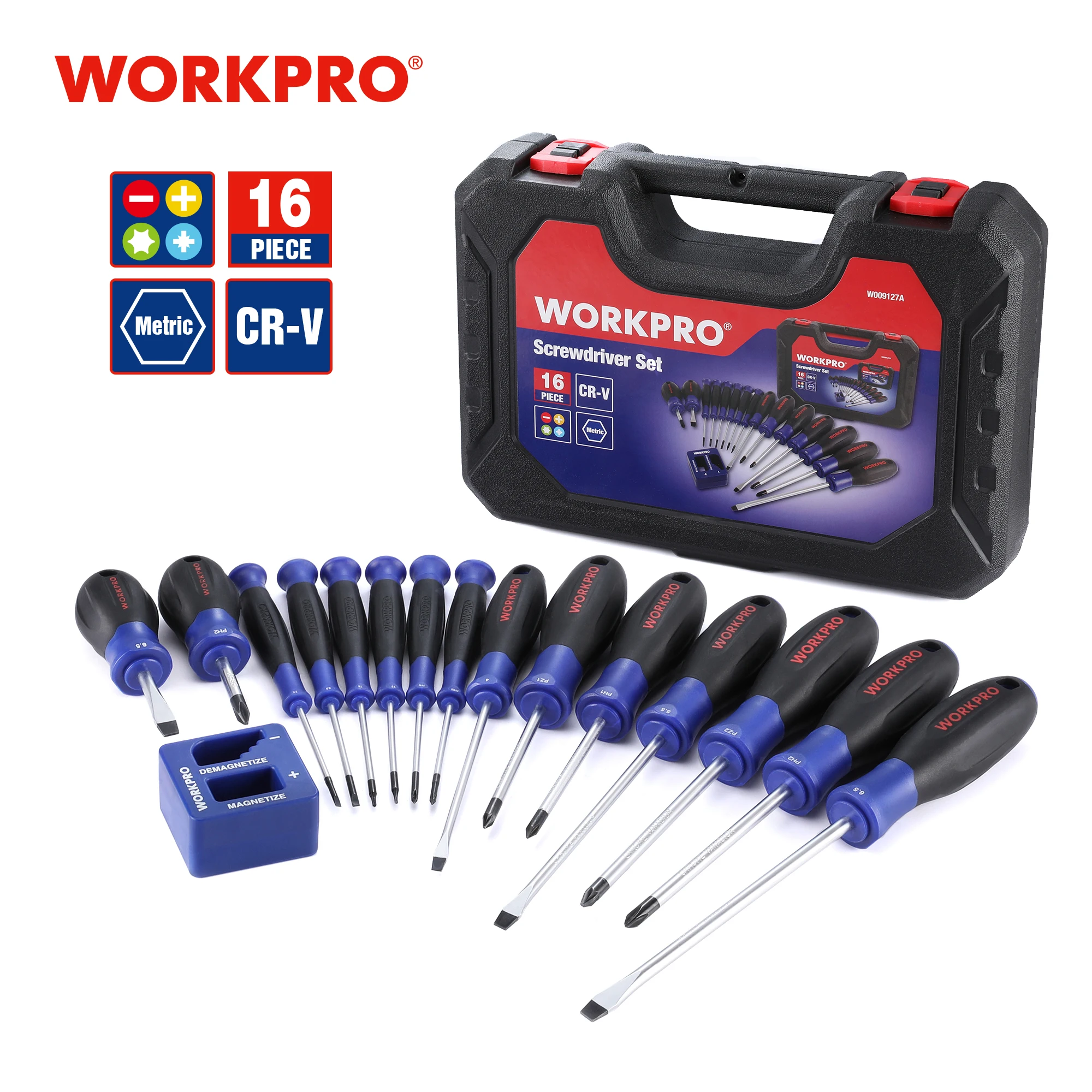 

WORKPRO 16PC Screwdriver Set Home Tool Set Precision Screwdrivers for Phone Screw Driver With Durable Case