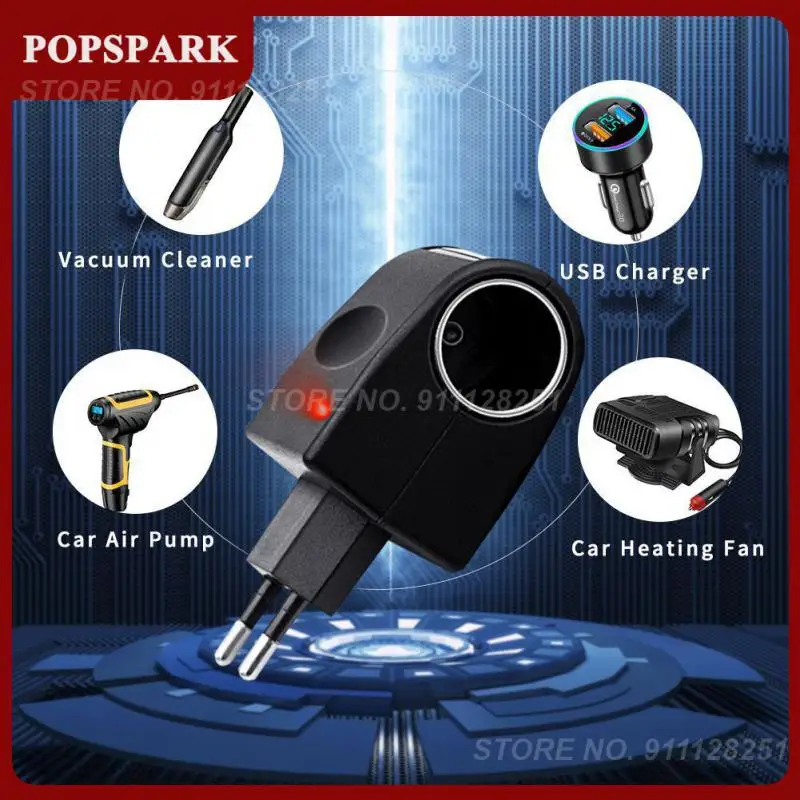 

Cigarette Lighter Adapter Multifunctional 220v To 12v Cigarette Lighter Conversion Plug Durable Cigarette Lighter Portable