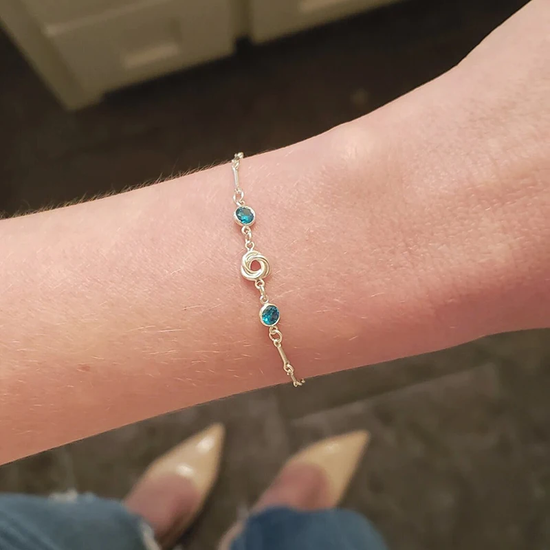 Узел-коннектор из стерлингового серебра 925 пробы 5/6 мм соединитель с узлом Любовь