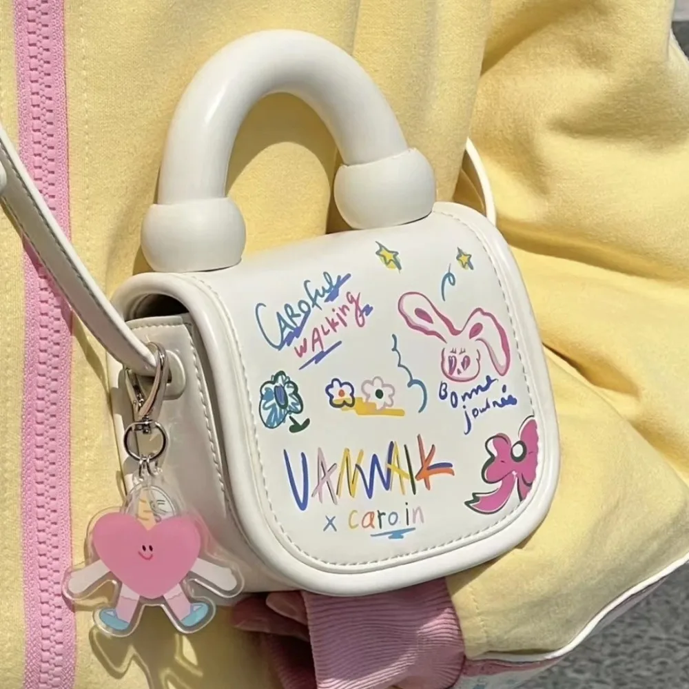 

Small Square Bag Cartoon Casual Handbag 2023 Tote Bag for Women Girl