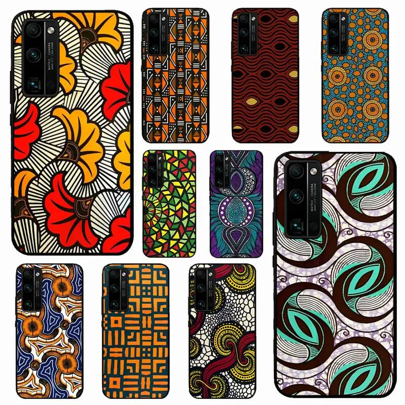 

African Style Fabric Print Phone Case for Huawei Honor 10 i 8X C 5A 20 9 10 30 lite pro Voew 10 20 V30