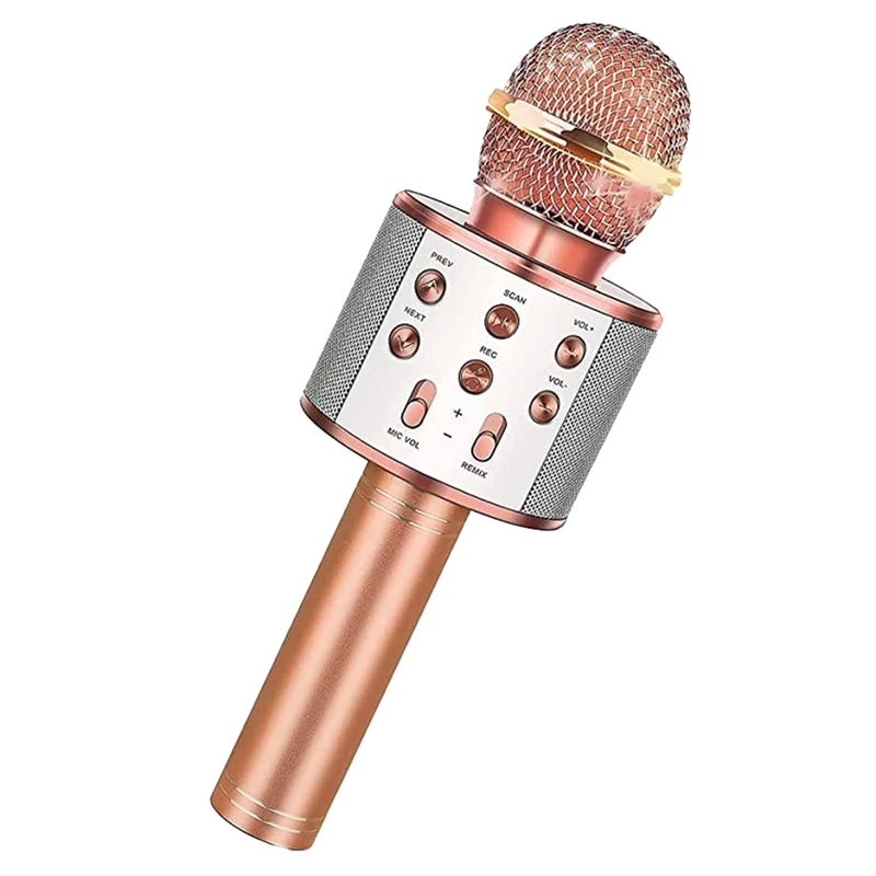 

Karaoke Microphone For Kids, Bluetooth Wireless Microphone With LED Light, Portable Handheld Karaoke Microphone Speaker