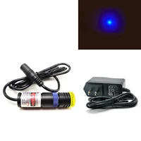 pure blue light 450nm 50mw focusable laser diode locator adjustable focus laser module 18x65mm with 5v adapter