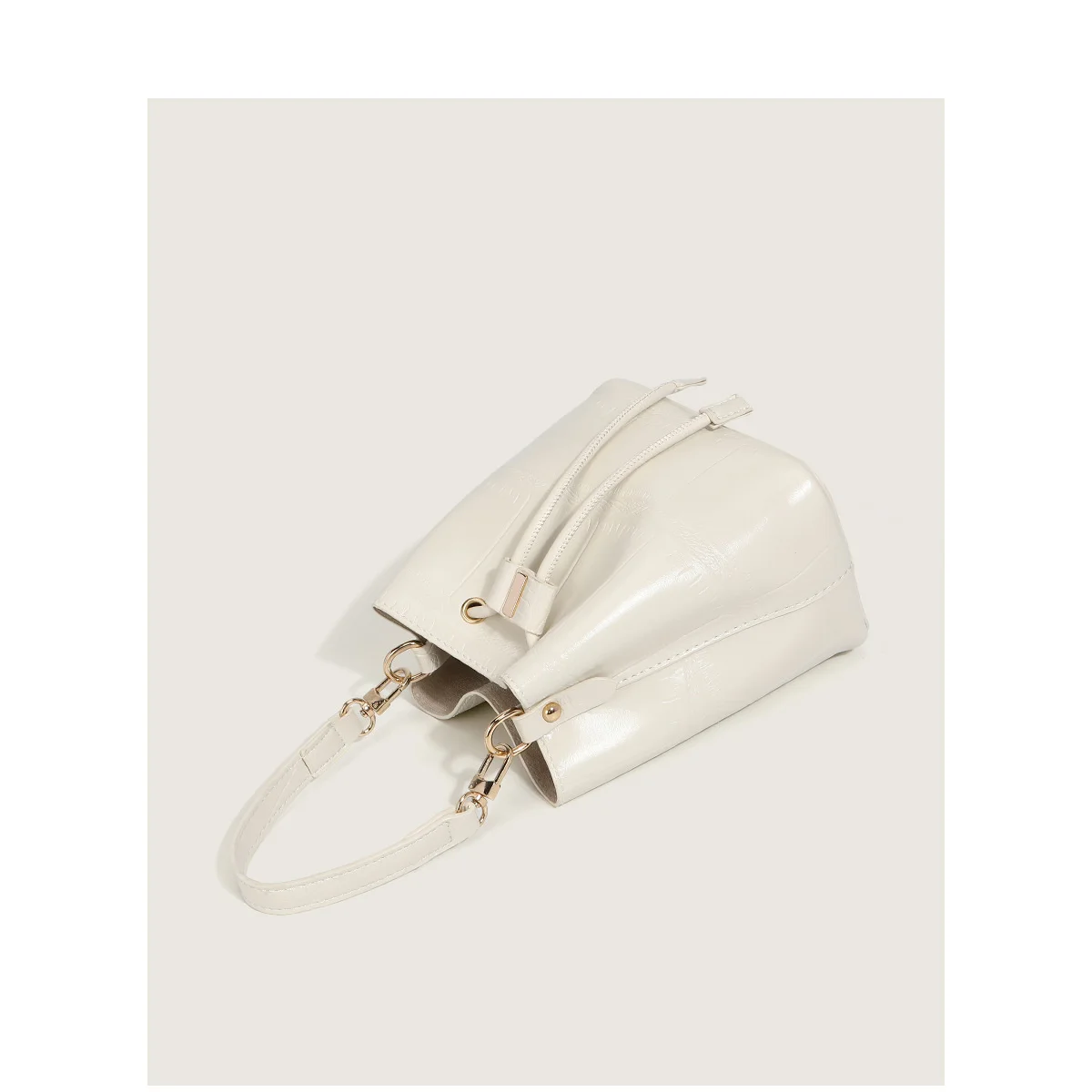 

Bag women's summer new portable bucket bag mouth shrinkage rope small bag simple and fashionable one shoulder portable bag
