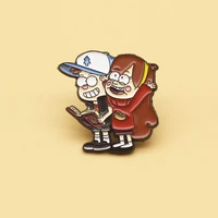 saleeee metal badge cute creative animation pin backpack clothes matching badge brooch anime brooch