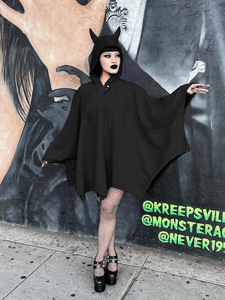 Красная толстовка Yangelo на Хэллоуин с капюшоном в готическом стиле маленькими