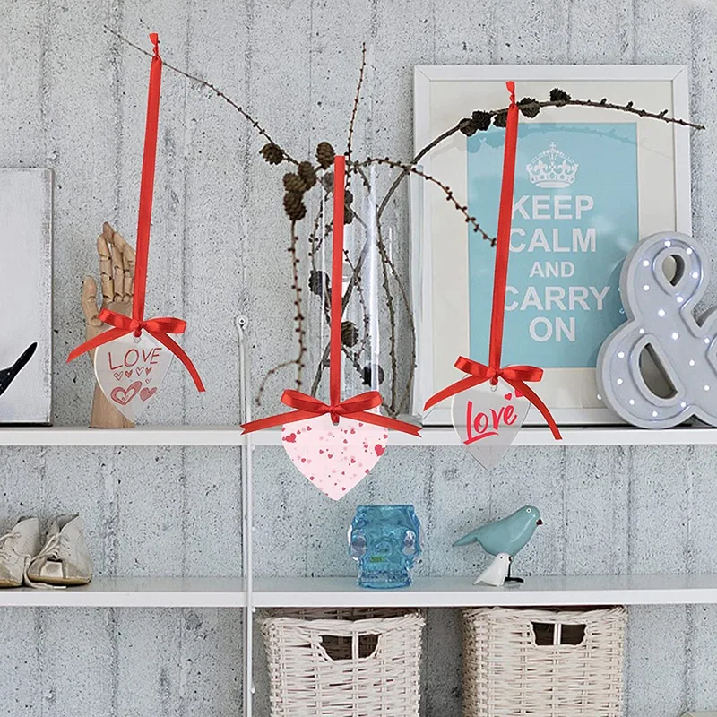 Пустотелые акриловые сердечки на День святого Валентина 30 шт. 3-дюймовые