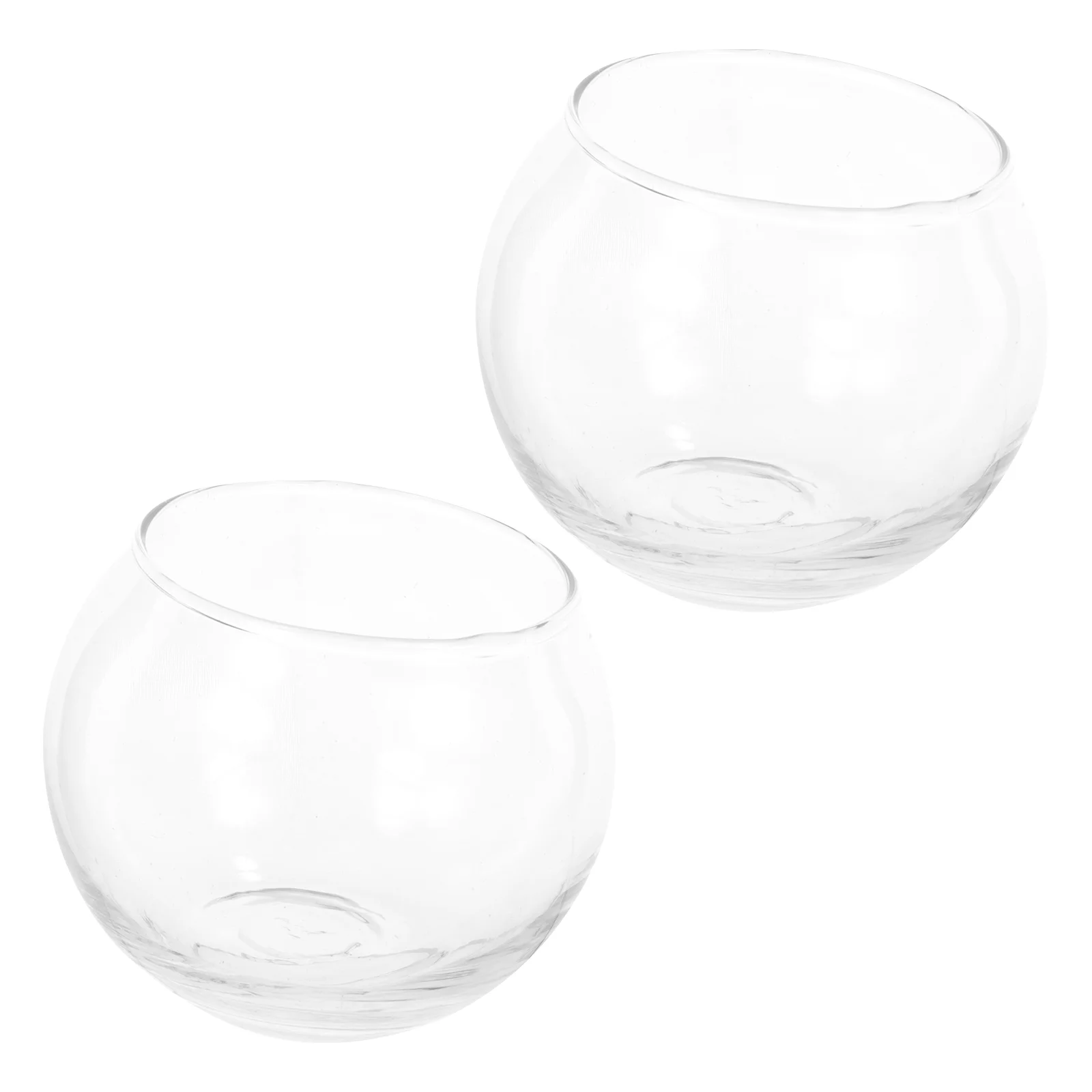 

2pcs Practical Glass Candle Containers Simple Candle Holder Candle Storage Holder