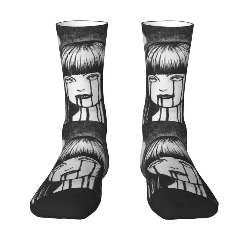 

Забавные носки Junji Ito Tomie kwake ami для мужчин и женщин, теплые спортивные футбольные носки с 3D принтом