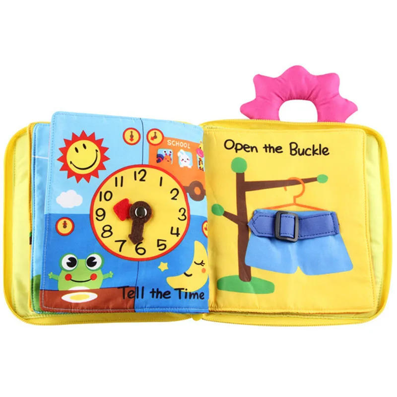 

-3D Baby Cloth Book Animal Developing Soft Cloth Quiet Books Intelligence Toys Reading Book For 0-12 Months Kid