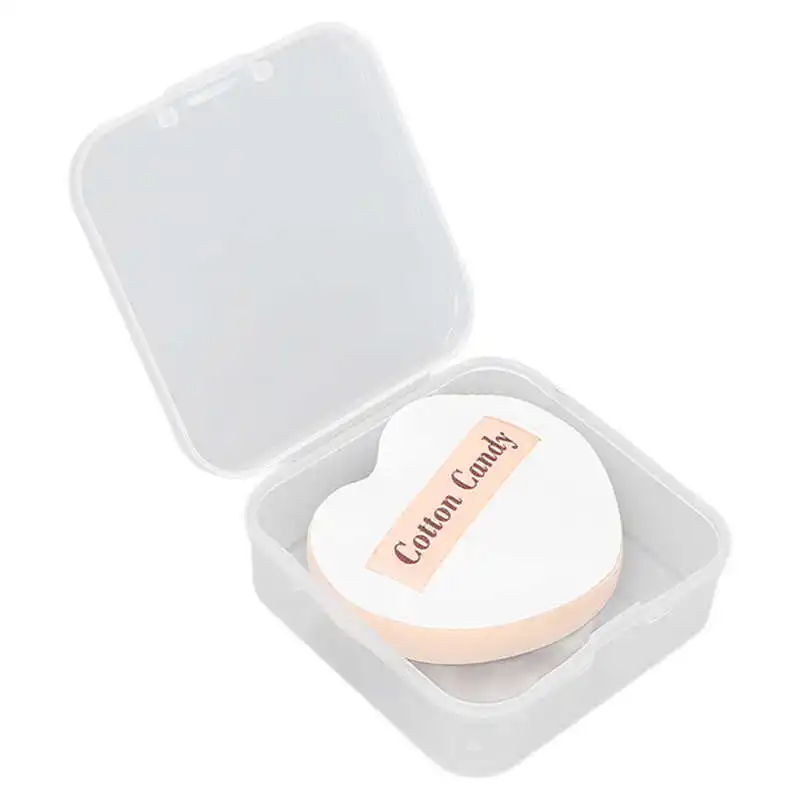 

Makeup Blender Puff Heart Shaped High Resilience Reusable Face Cosmetic Puff Flexible for Daily Use for BB Cream Concealer