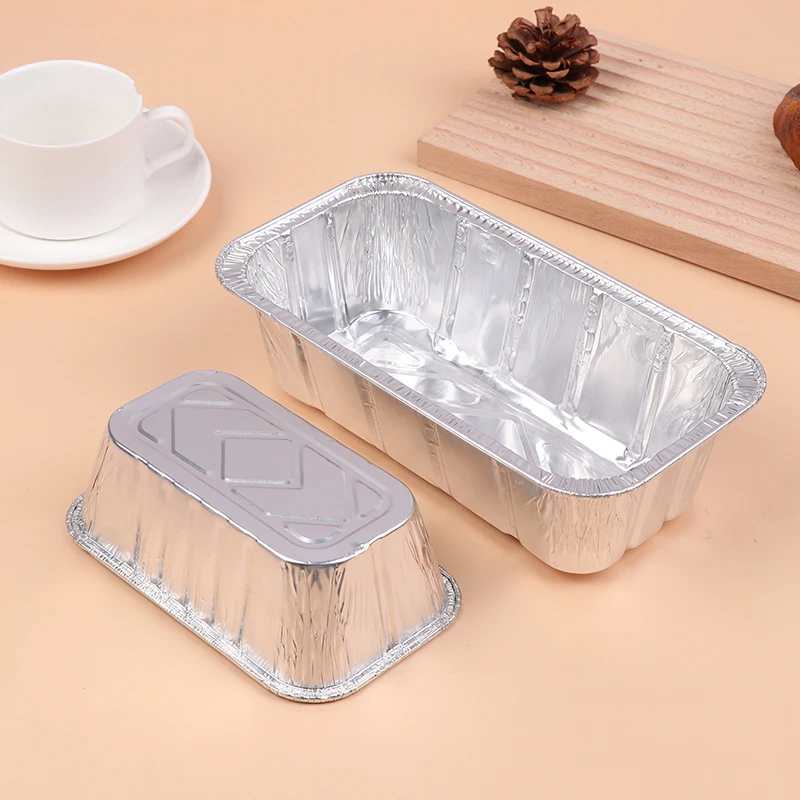 10 шт. одноразовые прямоугольные формы для выпечки из алюминиевой фольги