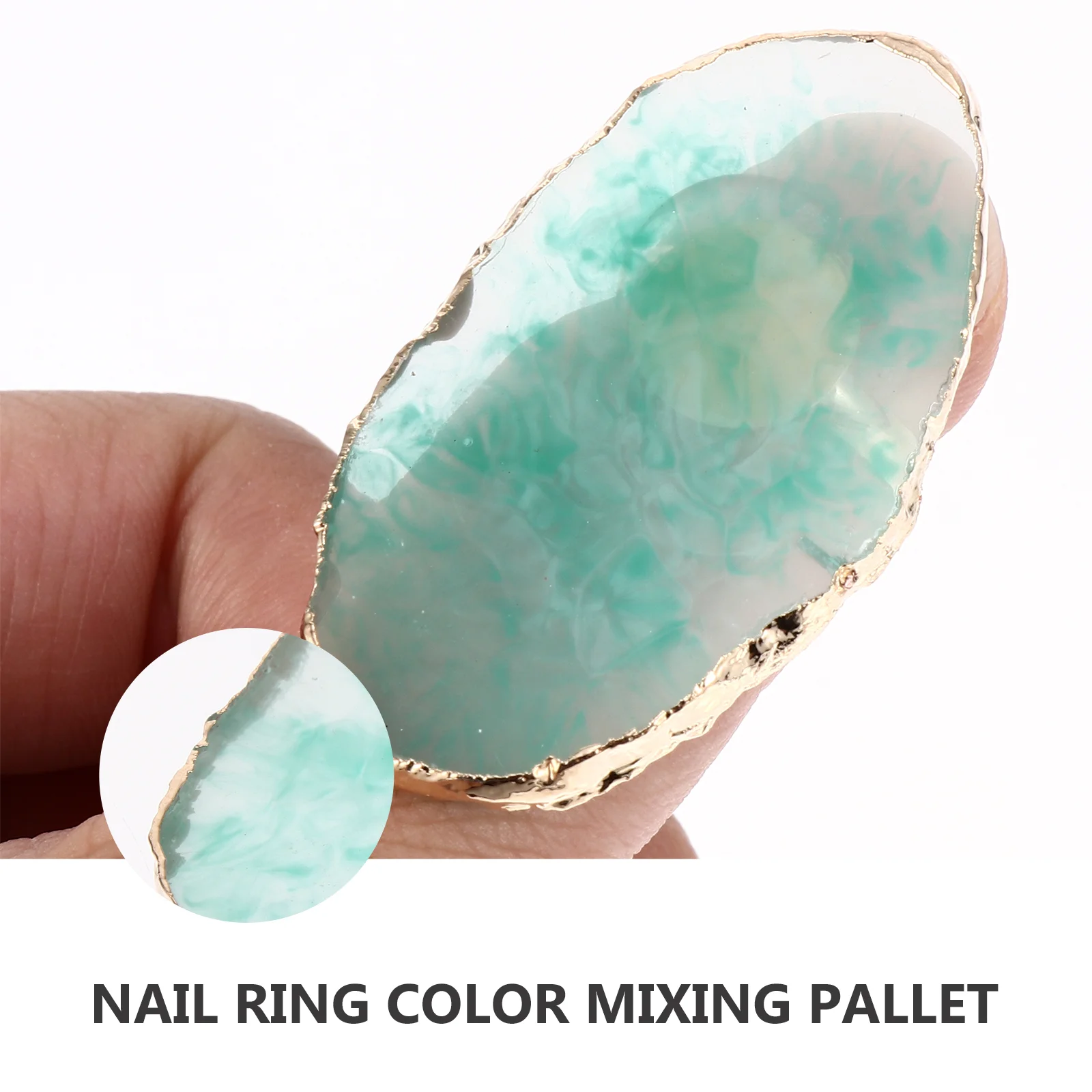 4 шт. палитра для ногтей краска гель-лак лоток смешивания блестящее кольцо