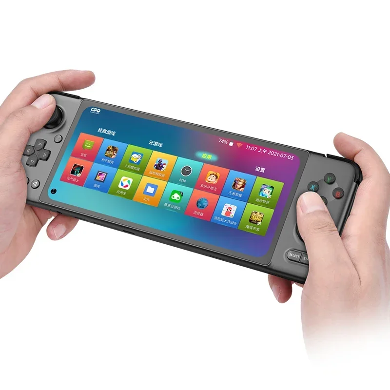Фото Оригинальный игровой процессор GPD XP 6,81 дюйма, 6 ГБ/128 ГБ, Android 11, процессор MediaTek Dimensity 1200, 8-ядерная портативная игровая консоль для видео, ноутбук №1