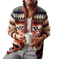 eridanus mens autumn winter zipper cardigan jacket for men long sleeve lapel patchwork jacquard sweater male streetwear mwk055