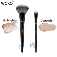 pro 87 fan highlighter brush face powder fan brush pro 71 professional synthetic hair shadow cream concealer makeup brush