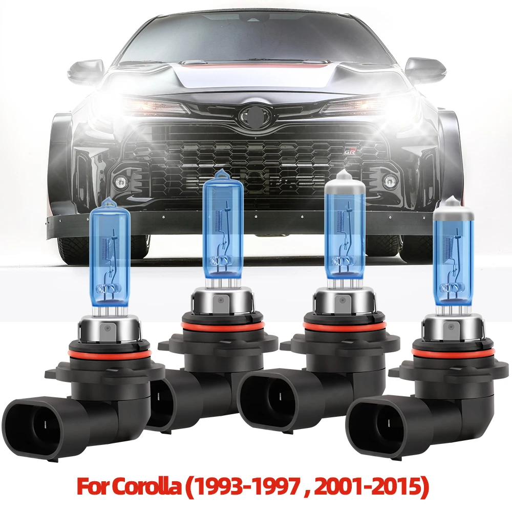 Комбинированные галогенные фары 4 шт. лампы для Toyota Corolla (1993-1997 2001-2015) дальнего