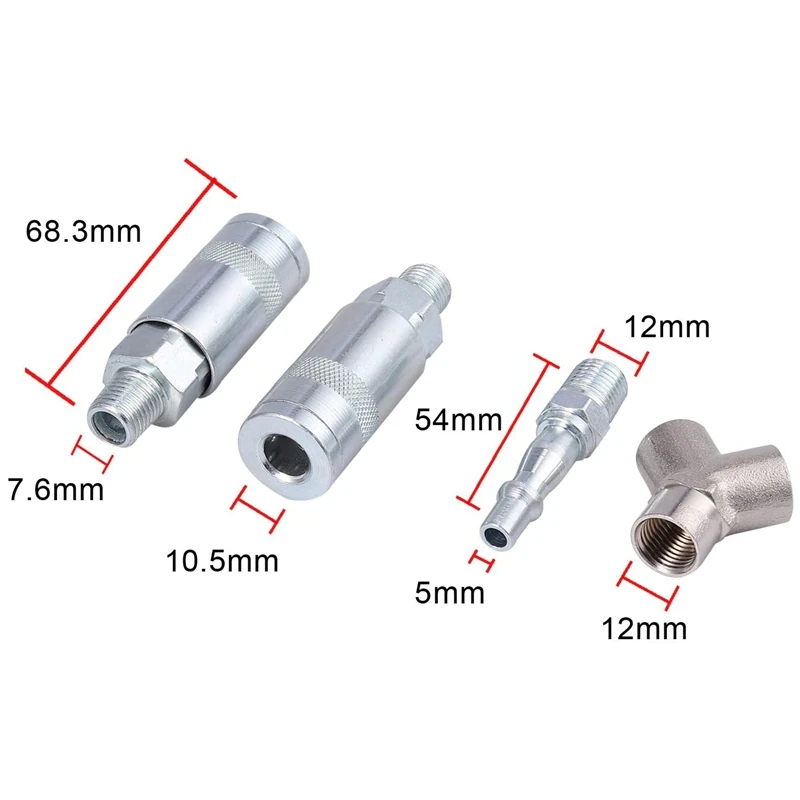 Фитинг для воздушного шланга 1/4 дюйма BSP быстросъемный дистрибьютор типа Y фитинг