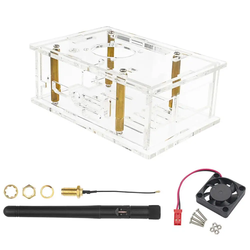 Акриловая стандартная прозрачная оболочка для Orange Pi 5Pro дополнительная антенна