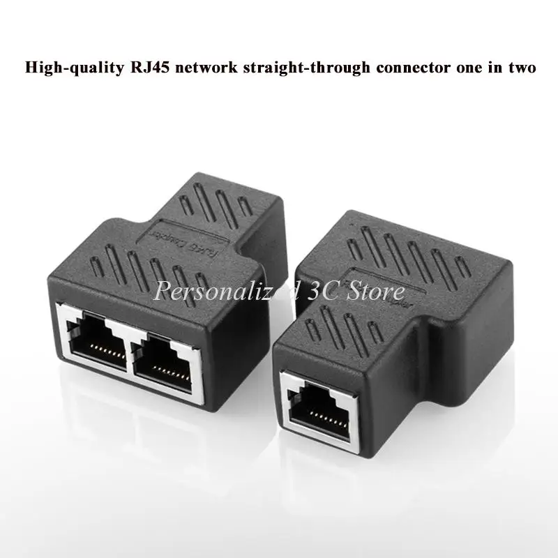 

Разветвитель сетевой Ethernet RJ45 с 1 на 2 каналами, двойной переходник, соединитель, удлинитель, адаптер, разъем, адаптер