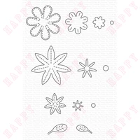 new stitched wildflowers metal cutting dies scrapbook diary decoration embossing template diy paper craft greeting card handmade