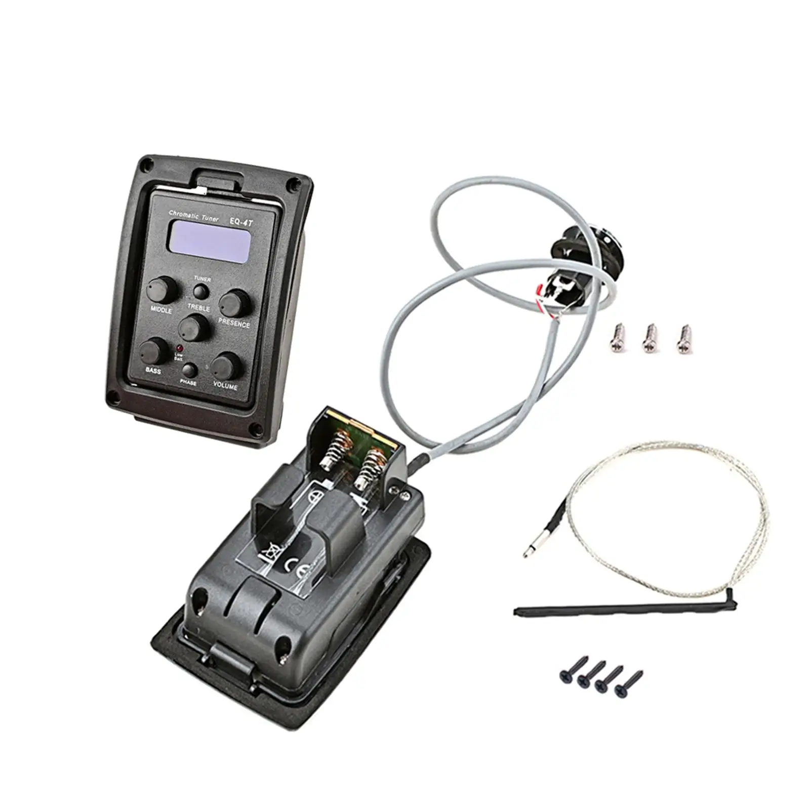 

Портативный усилитель звукоснимателя гитары 4 полосы EQ эквалайзер для замены полосы