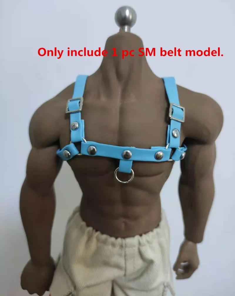 

1/6 Scale Blue SM Belt Model for 12" Male and Female Action Figure Doll