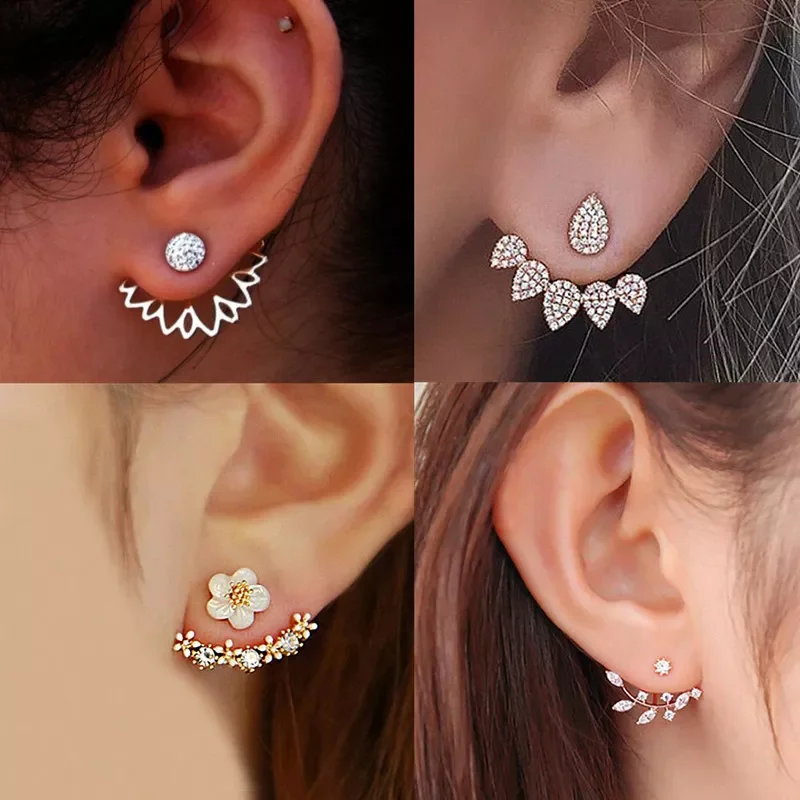 

Crystal Flower Drop Dangle Earrings for Women Fashion Wedding Earring Jewelry Accessory Pearl Party Gift 2020 Wholesale
