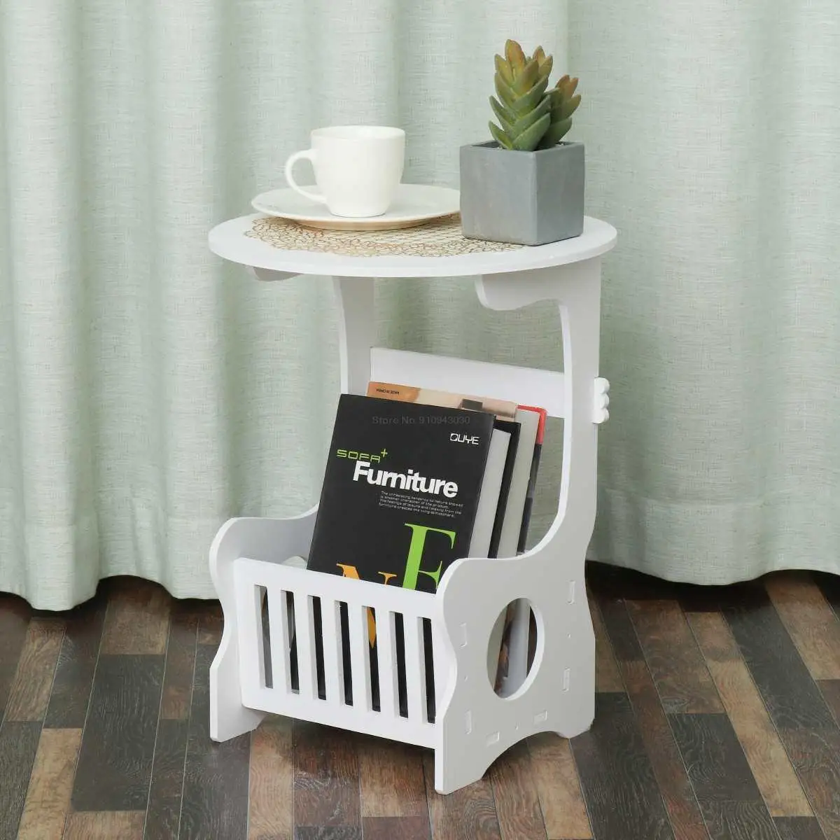

Coffee Table Modern Simple Magazine Table Small Side Table for Living Room Desk Leisure Magazine Storage Rack Table White