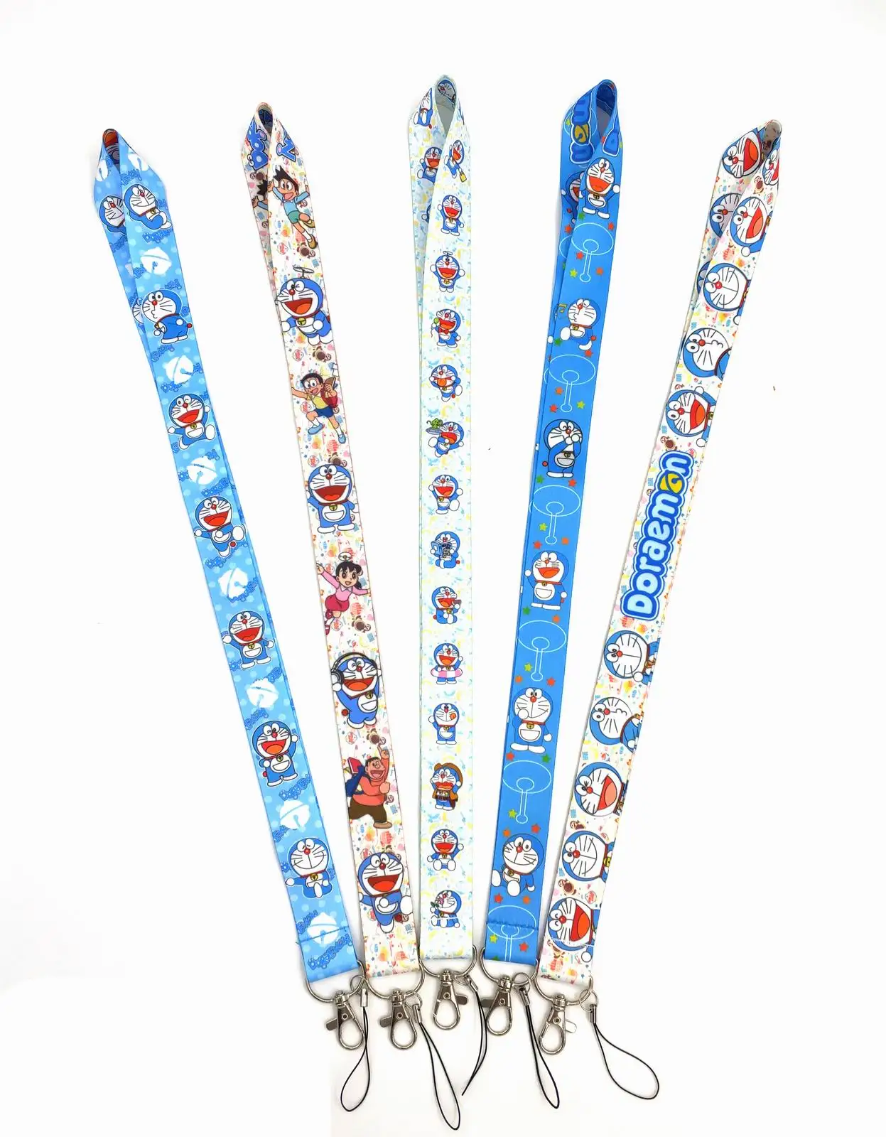 Wholesale Cartoon DORAEMON Key Lanyard ID Badge Holders Animal Phone Neck Straps with Keyring Phone Accessories D036