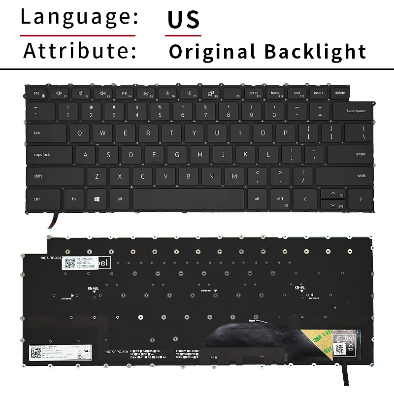 Новая Оригинальная подсветка для клавиатуры ноутбука с английской/английской