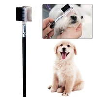 double sided eye grooming brush remove crusty mucus eye grooming brush tear stain removal comb pet supplies for small cat dog