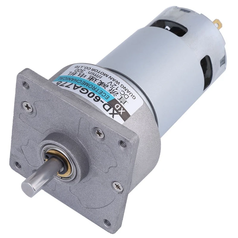 

60GA775 DV12V 35W DC Gear Motor Small Motor Speed Regulation Motor Positive And Negative DC Motor (300 Rpm)