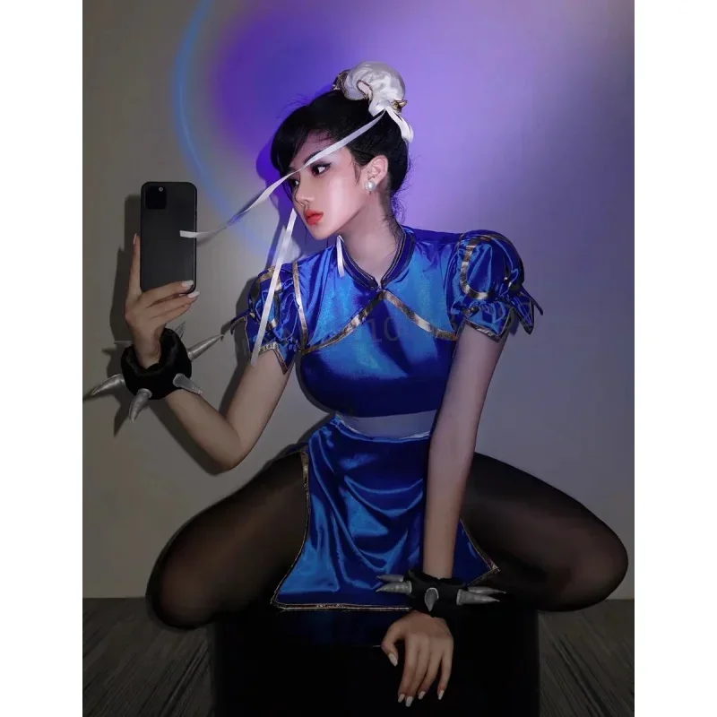 Cosbao Chun Li Косплей Cheongsam игры костюмы для Хэллоуина платье женская одежда Sutorito Faita с