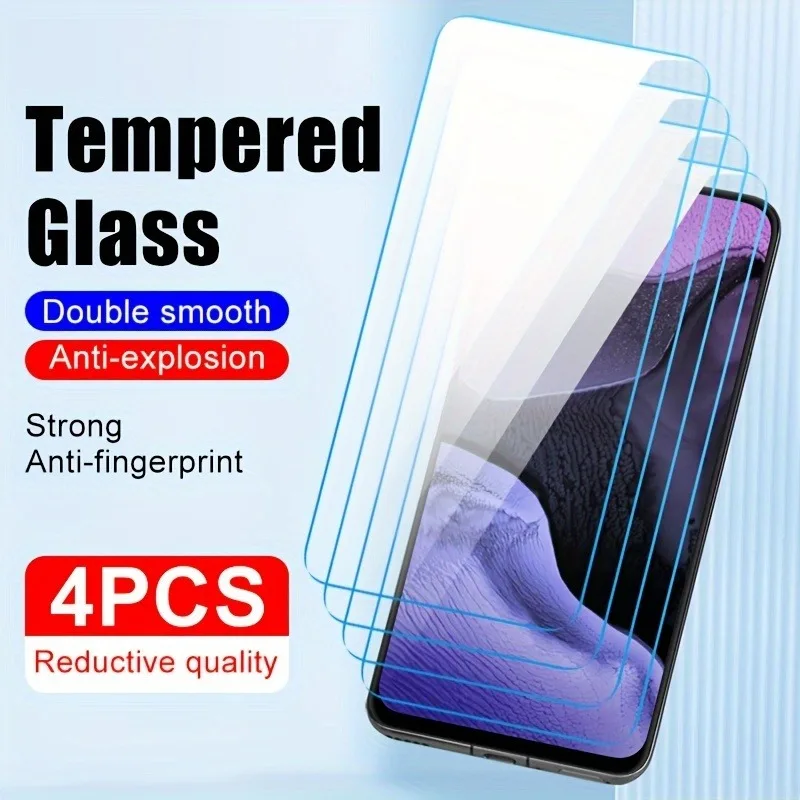 4Pcs HD Tempered Glass Screen Protectors For Motorola Moto G 2024 Stylus 5G 2022 Power 2021 Play 2023