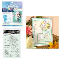 2022 easter arrival %c2%a0a special bouquet metal cutting dies and stamps scrapbooking diy decoration craft embossing