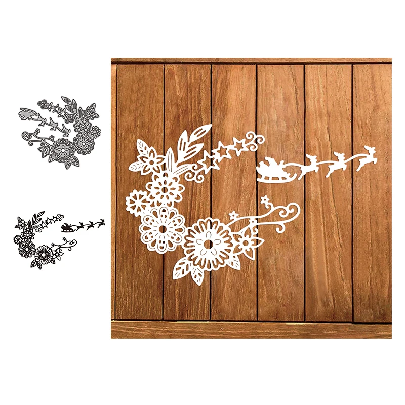 

Christmas Flower Leaf Series Metal Cutting Dies 2022 New Cut Die Mold Scrapbook Paper Craft Knife Mould Blade Punch Stencil