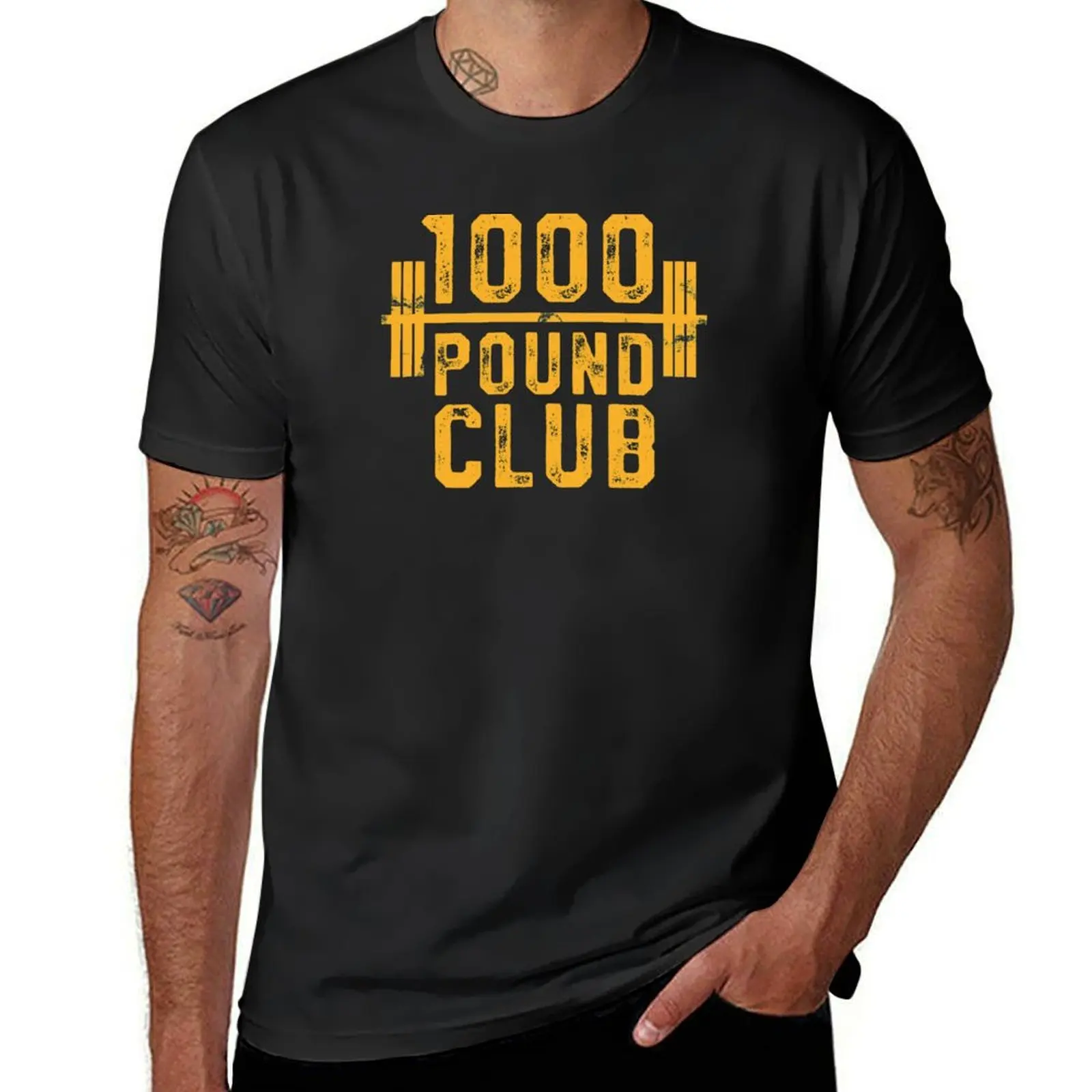 1000 фунт Клубная футболка сильная силовая масса тренировочная винтажная