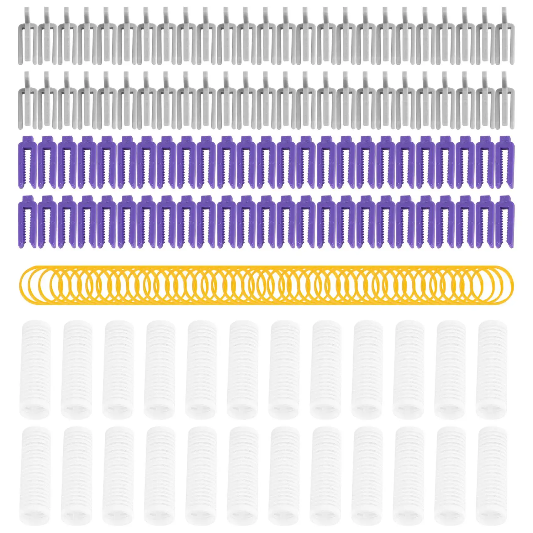 Большой размер 24 шт./компл. салонные нейлоновые бигуди на липучке набор стержней